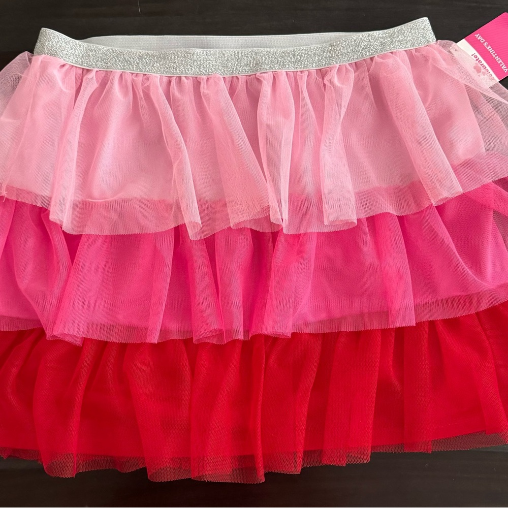 Sparkling Pink and Red Layered Skort